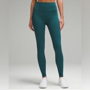 Lululemon Wunder Train High-Rise Tight 28" Storm Teal sz 12